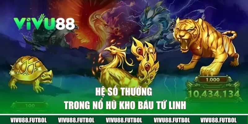 Hệ số thưởng trong slot kho báu tứ linh